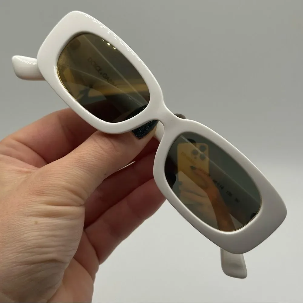 NEW DOLCE&GABBANA KIDS Sunglasses DX6006U 33127P White Brown Mirror Gold